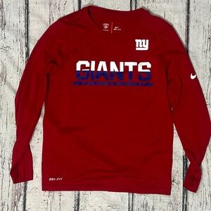 New York Giants NFL Red Dri-Fit Training Shirt Athletic Gym Football Jersey